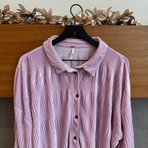Free People velvet blouse My Best Top By, Size M - Picture 2 of 11